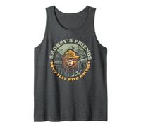 Smokey's Friends Don't Play with Matches Retro Smokey Bear Camiseta sin Mangas