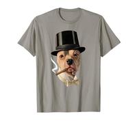 Smoking Dog in Top Hat Public Domain Art TPA Funny Camiseta