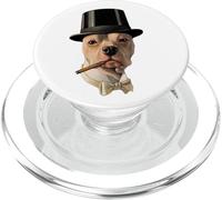 Smoking Dog in Top Hat Public Domain Art TPA Funny PopSockets PopGrip para MagSafe