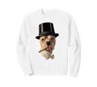 Smoking Dog in Top Hat Public Domain Art TPA Funny Sudadera