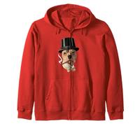 Smoking Dog in Top Hat Public Domain Art TPA Funny Sudadera con Capucha