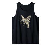 Smoking Fox Head Cool Animal Urban Smoke Vibe Camiseta sin Mangas