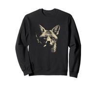 Smoking Fox Head Cool Animal Urban Smoke Vibe Sudadera