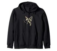 Smoking Fox Head Cool Animal Urban Smoke Vibe Sudadera con Capucha