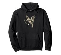 Smoking Fox Head Cool Animal Urban Smoke Vibe Sudadera con Capucha