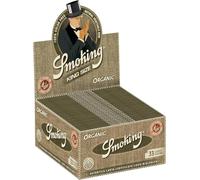SMOKING Organic-King Size - Papel para Hojas de cáñamo (50 Cuadernos, 33 Hojas, tamaño Mediano), Color Verde