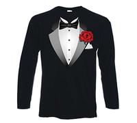 Smoking Outfit - Camiseta de manga larga (tallas S - XXL) Negro M