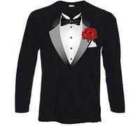 Smoking Outfit - Camiseta de manga larga (tallas S - XXL) Negro XL