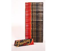 Smoking - Papel de fumar - Smoking Deluxe medium - Papel para liar ultrafino - 30 librillos de 50 hojas cada uno - 77 x 44 mm - Combustión lenta - Goma natural vegetal