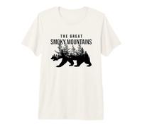 Smoky Mountains National Park Black Bear Designed Camiseta Premium