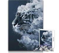 Smoky Tiger Beast - Rompecabezas de 1000 Piezas, Juego de Aprendizaje para Practicar Habilidades, Regalo Ideal para Momentos Felices, tamaño 50x75cm
