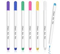 Smomend Rotuladores para Tela Borrable, Set de 7 Colores Rotuladores para Costura con Tinta Soluble en Agua y Autodesaparecible, Boligrafo Tela, Marcador de Tela para Costura Bordado Patchwork