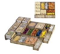 SMONEX Viticulture Organizador de juegos de mesa compatible con Viticulture Essential Edition y todas las expansiones, caja organizadora de viticultura hecha de madera contrachapada natural