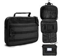 SMONT - Neceser táctico para Hombre, Kit de Aseo para Colgar, Bolsa de Afeitado para Viajes, Accesorio de baño, 24 cm, Negro -