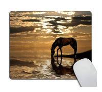 Smooffly Alfombrilla de ratσn para Juegos, diseρo de Personalidad de la Naturaleza del Caballo, Alfombrillas de ratσn de Goma Antideslizantes rec