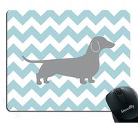Smooffly Alfombrilla de ratón para juegos personalizada, diseño de perro salchicha Chevron Personality Desings Gaming Mouse Pad