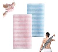Smoohh Blissal Exfoliating Shower Towel, Blissal Scrub Cloth, Back Exfoliator Towel, for Men and Women Bath Towel, Back Scrubber, Travel Friendly and Quick Drying(F)