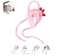 Smoohh Cat Hat Wearable Cat Tree,Fish Cat Feather Hats Toys,Adjustable Head Mounted Cat Headgear,Head Mounted Cat Headgear Interactive Teasing Cat Toy,Funny Cat Hat Feather Toy for Indoor(C)