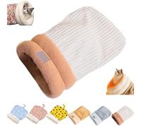Cat Winter Sleeping Bag, Cat Sleeping Bag, Plush Soft Pet Bed, Cozy Cat Beds for Indoor Cats, Cold Weather Self Warming Cat Cave Bed, 360° Wrap Comfortable Pet Snuggle Sack(A)