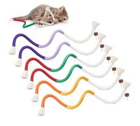 Smoohh Celery Pets Cat Chew Rope, Catnip-Infused Organic Cotton Chew Rope Toys for Cats, for Bored Indoor Cat, for Teeth Cleaning(6 pcs)
