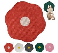 Smoohh Flower Scratching Pad for Cats on Wall, 2025 Upgrade Self-Adhesive Cat Scratching Mats, Furniture Protector(Red)