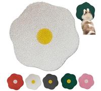 Smoohh Flower Scratching Pad for Cats on Wall, 2025 Upgrade Self-Adhesive Cat Scratching Mats, Furniture Protector(White)