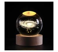 Smoohh Ludosphere Lamp, 3D Galaxy Crystal Ball Night Light, Galaxy Lights for Bedroom with LED Light Base, Crystal Ball Night Light Glass Ball Night Lamp(Milky Way)