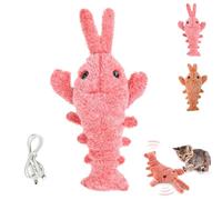 Smoohh Plothuge Dog Toys, Floppy Lobster Interactive Dog Toy, Moving Pet Toy to Keep, Electric Simulation Swing Function(Pink)