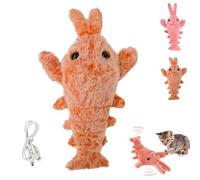 Smoohh Plothuge Dog Toys, Floppy Lobster Interactive Dog Toy, Moving Pet Toy to Keep, Electric Simulation Swing Function(Orange)