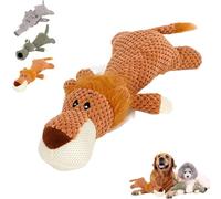 Smoohh Wowpetsmart Invincible Chewanimals, Wowpetsmart for Heavy Chewers, Wowpetsmart Dog Chew Toys, Interactive Squeaky Dog Toys for Heavy Chewers, Toys for Small, Medium, Large Dogs(Lion)