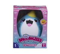 Smooshzees Cutezees Snaws, tiburón Azul, Personajes coleccionables, súper Suaves, tiernos y esponjosos