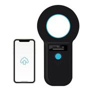 Smoostart Bluetooth Lector Microchip Animales, Lector Chip Mascotas, ISO11784/85/FDX-B/EMID con 1000 Almacenamiento de Datos Lector de Chip para Perros Mascota conecte el móvil y la PC con Bluetooth