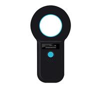 Smoostart lector microchip animales, lector chip mascotas, ISO11784/85/FDX-B/EMID escaner microchip 1000 almacenamiento de datos lector chip perro para animal/mascota/perro/gato (negro)