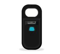 Smoostart Lector Microchip Animales, Lector Chip Mascotas, ISO11784/85/FDX-B/EMID escaner Microchip 128 Almacenamiento de Datos Lector Chip Perro para Animal/Mascota/Perro/Gato (Negro)