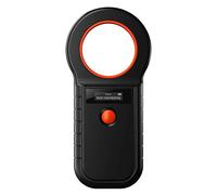 Smoostart Lector Microchip Animales, Lector Chip Mascotas, ISO11784/85/FDX-B/EMID escaner Microchip 128 Almacenamiento de Datos Lector Chip Perro para Animal/Mascota/Perro/Gato (New Black)