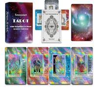 Smoostart Tarot en Inglés Holográfico para Principiantes con Palabras Clave