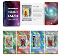 Smoostart Tarot Español Holográfico para Principiantes con Palabras Clave