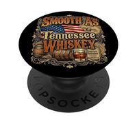 Smooth As Tennessee Whiskey - Bandera Estadounidense y barriles PopSockets PopGrip Adhesivo