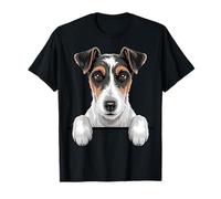 Smooth Fox Terrier Divertido Peeking Pocket SFT Foxie Dog Camiseta