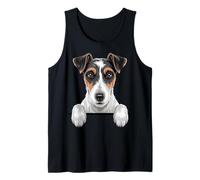 Smooth Fox Terrier Divertido Peeking Pocket SFT Foxie Dog Camiseta sin Mangas