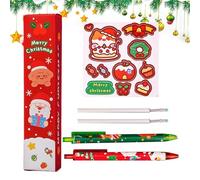 Smooth Gel Pens - Retráctil Adorable Christmas Writing Pens, Quick Dry Ink with Comfortable Grip, Smooth for School Office Classroom Gift Bags, Stationery Pen Set, 18,5 cm x 7,28 pulgadas