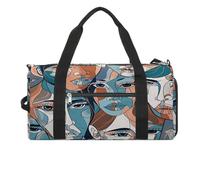 Smooth Lines - Bolsa de gimnasio ligera, bolsa de viaje con compartimento para zapatos, bolsa de gimnasio para mujer para pasar la noche, fin de semana, yoga, gimnasio, viajes de negocios, deportes y