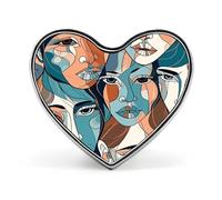 Smooth Lines - Broche con diseño de corazón para mujeres y hombres, accesorios de joyería de moda para sombreros, bolsos, chaquetas, abrigos, regalos de día