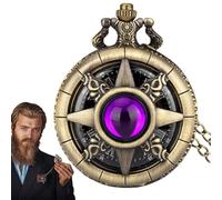 Smooth Pocket Watch - Roman Numerals Scale Pocket Watches, Alloy Pockets Watch With Chain, Classic Lightweight Gemstone Timepiece, Vintage Copper Mechanical Watches For Father's Day, Male Husband