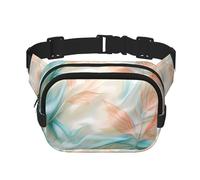 Smooth Silk Fitness - Bolsa de hombro de viaje de seda suave, riñonera moderna e informal, riñonera cuadrada de doble capa, color negro, talla única, Negro, One Size