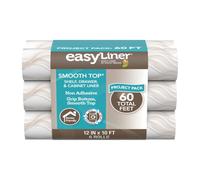 Smooth Top EasyLiner para gabinetes y cajones - Fácil de Instalar y Cortar para Adaptarse - Papel para estantes y cajones no Adhesivo - Forro Antideslizante para estantes - 12 Pulgadas x 10 pies -