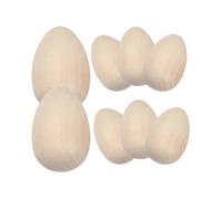 Smooth Wooden Egg Toys for Easter, Great for DIY and Repeated Use