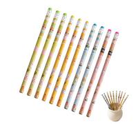 Smooth Writing Pencils, 10 unidades Number Two Set, Standard Size Kids Stationery with Durable Lead, Lindo Writing Pencils, Pencil Set with Colorful Design, School Pencil for Preschooler Student