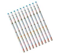 Smooth Writing Pencils, 10 unidades Number Two Set, Standard Size Kids Stationery with Durable Lead, Lindo Writing Pencils, Pencil Set with Colorful Design, School Pencil for Preschooler Student
