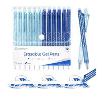 SMOOTHERPRO Bolígrafo Borrable Azul Punta Fina 0,5 mm 12 Piezas